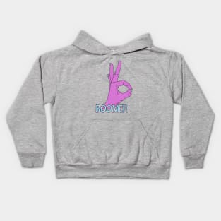 Pastel Okay Boomer Hand Kids Hoodie